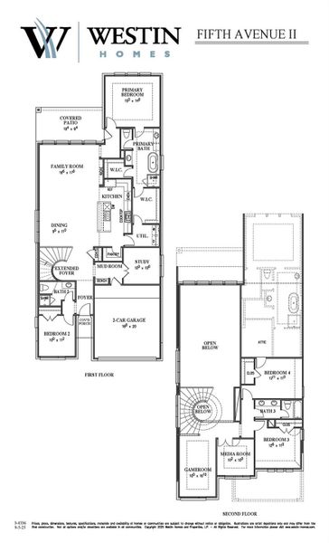 2D floor plan layout of this home in ARTAVIA®, Conroe, TX (Image 3).