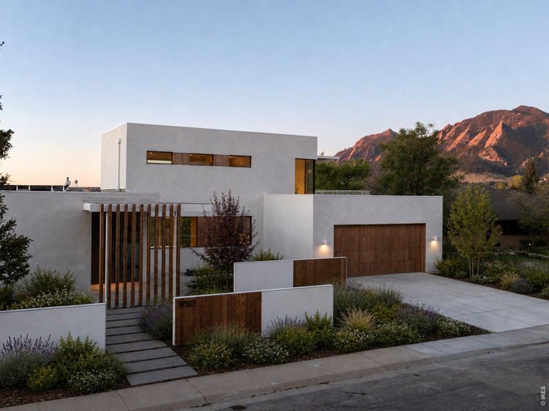 Front exterior of a new home in , Boulder, CO, highlighting curb appeal (Image 1). Front exterior of a new home in , Boulder, CO, highlighting curb appeal (Image 1).