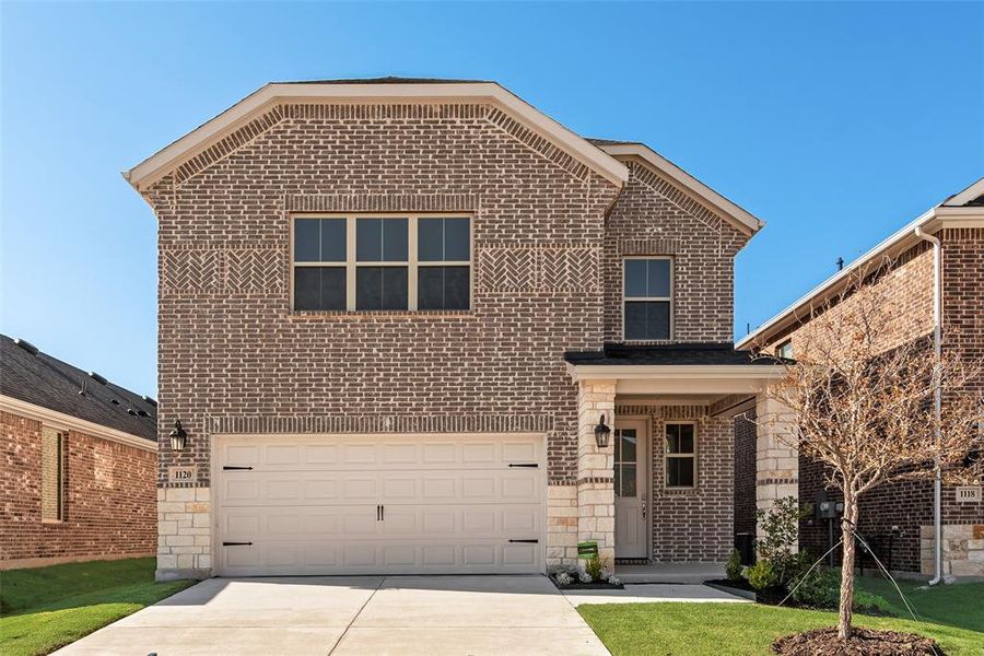 Front exterior of a new home in Walden Pond, Forney, TX, highlighting curb appeal (Image 21).