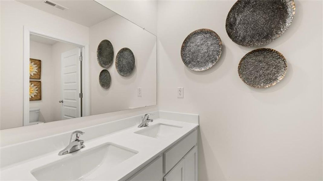 Furnished interior view inside a new home in Poplar Preserve, Newnan (Image 28). Furnished interior view inside a new home in Poplar Preserve, Newnan (Image 28).