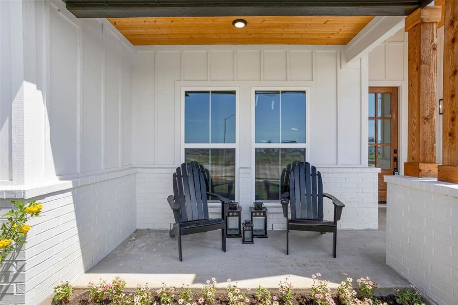 Exterior details and patio area of a home in , Godley (Image 21).