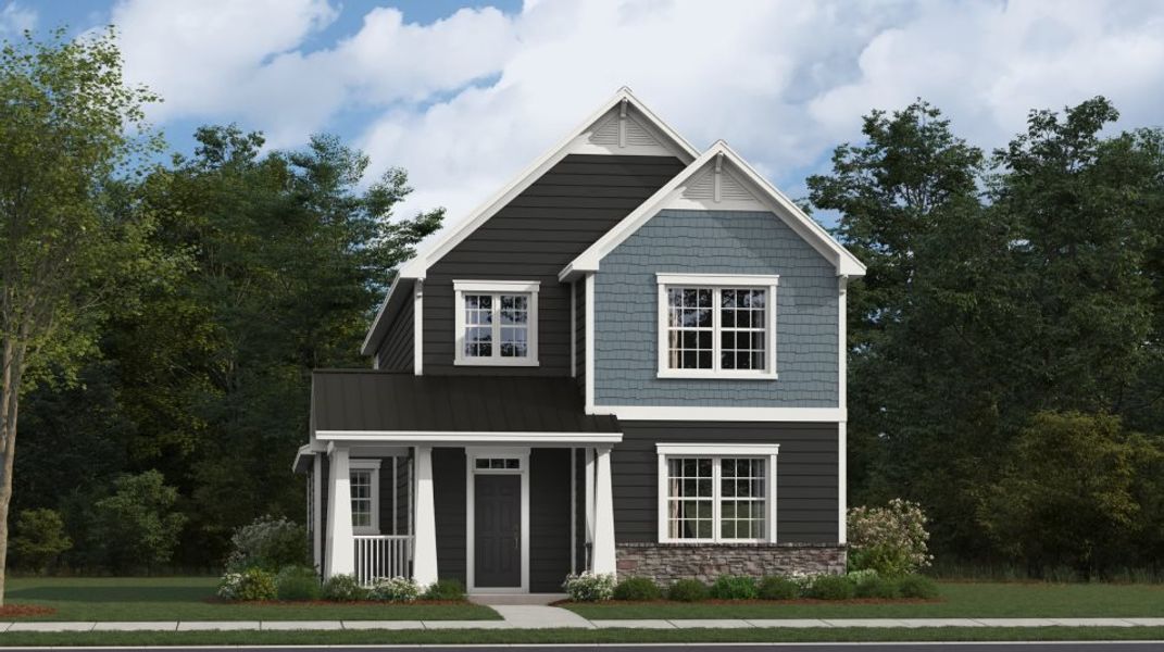 Representative exterior photo of a completed home built from the Hickory by Lennar in Elizabeth: Arbor, Fort Mill, SC (Image 21).