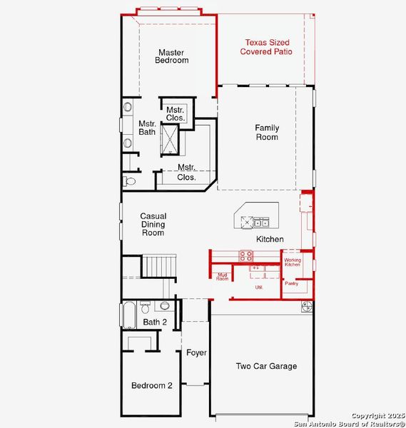 2D floor plan layout of this home in Stillwater Ranch 45', San Antonio, TX (Image 4). 2D floor plan layout of this home in Stillwater Ranch 45', San Antonio, TX (Image 4).