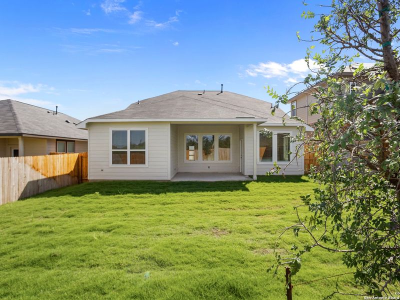 Exterior details and patio area of a home in Horizon Pointe, Converse (Image 4). Exterior details and patio area of a home in Horizon Pointe, Converse (Image 4).