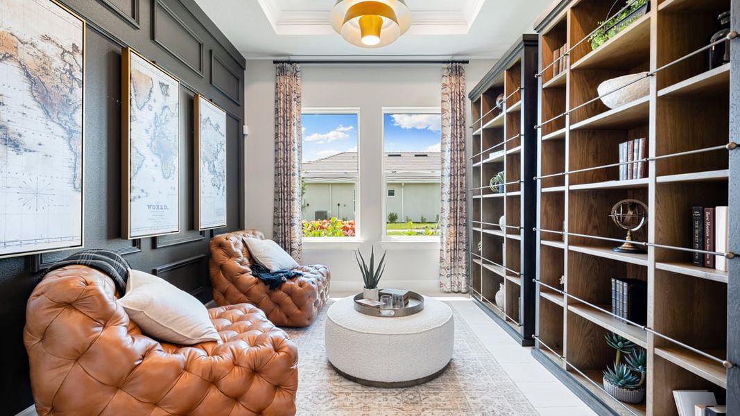 Representative furnished interior of a home built from the Cresta by Taylor Morrison in Skye Ranch Community Group Page, Sarasota (Image 9).