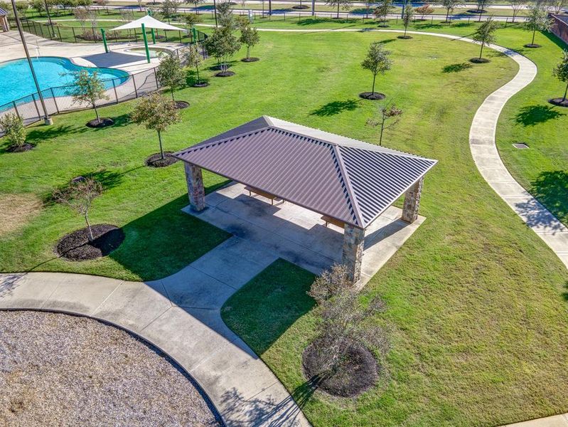 Amenities include, children’s play area, splash pad, playground and recreation center with a separate picnic pavilion.