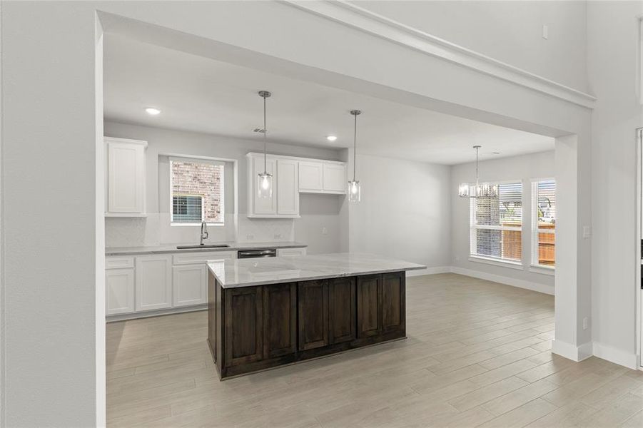 Furnished interior view inside a new home in Villages of Creekwood, Frisco (Image 6). Furnished interior view inside a new home in Villages of Creekwood, Frisco (Image 6).