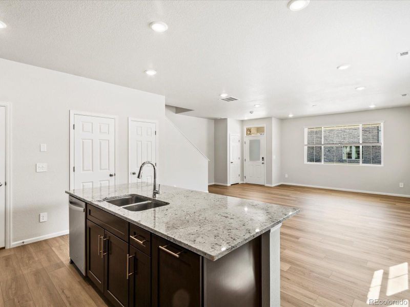 Furnished interior view inside a new home in Skyview at High Point, Aurora (Image 16).