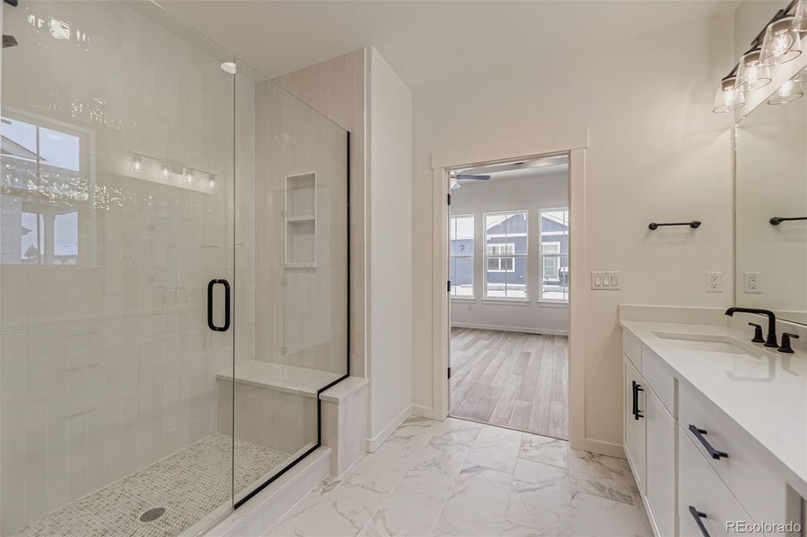 Furnished interior view inside a new home in Hilltop 55+ at Inspiration 55s, Aurora (Image 6).