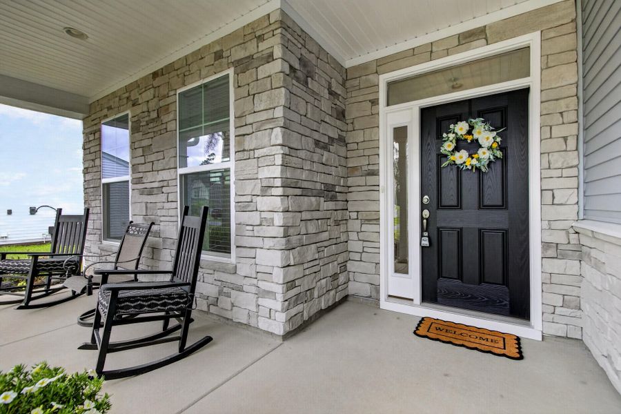 Exterior details and patio area of a home in Parker's Preserve, Ridgeville (Image 4).