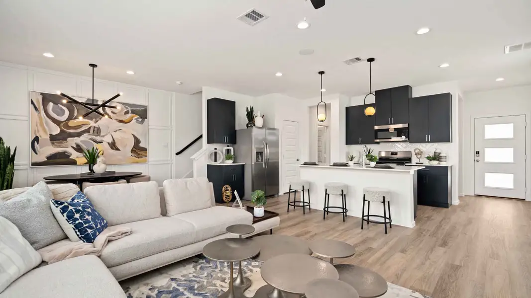 Furnished interior view inside a new home in Alaia Crossing, Houston (Image 3). Furnished interior view inside a new home in Alaia Crossing, Houston (Image 3).