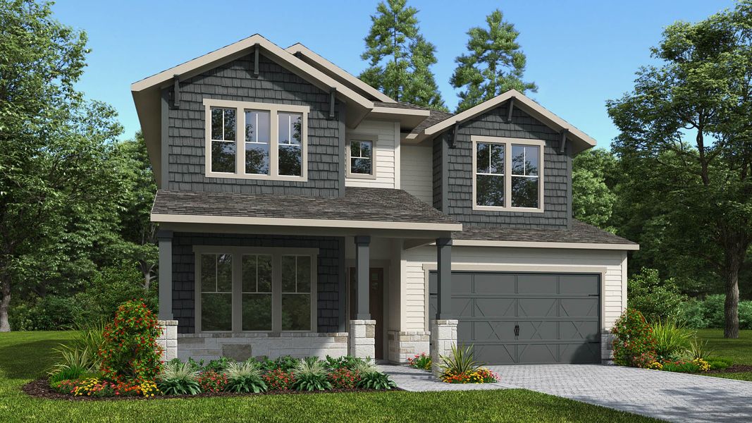 Representative exterior photo of a completed home built from the 2857J by Perry Homes in Hyland Trail, Green Cove Springs, FL (Image 3). Representative exterior photo of a completed home built from the 2857J by Perry Homes in Hyland Trail, Green Cove Springs, FL (Image 3).