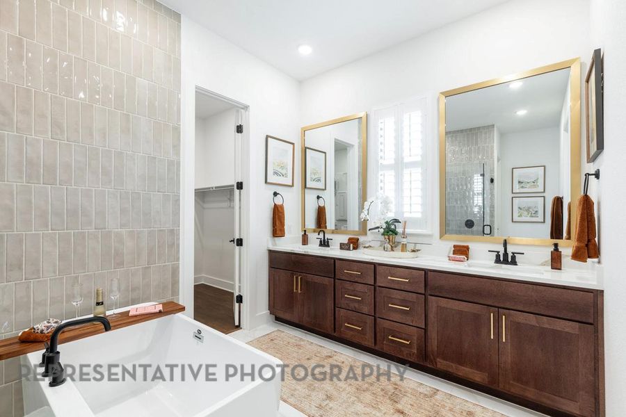 Furnished interior view inside a new home in Lariat: 70ft. lots, Liberty Hill (Image 21).