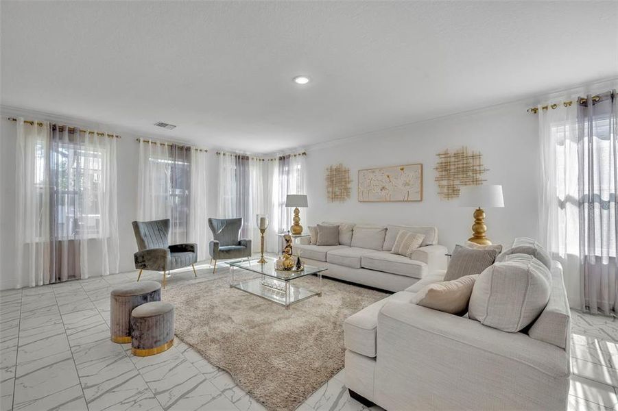 Furnished interior view inside a new home in , Leesburg (Image 39).