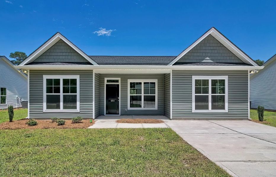 Front exterior of a new home in Satchel Ford, Columbia, SC, highlighting curb appeal (Image 2).