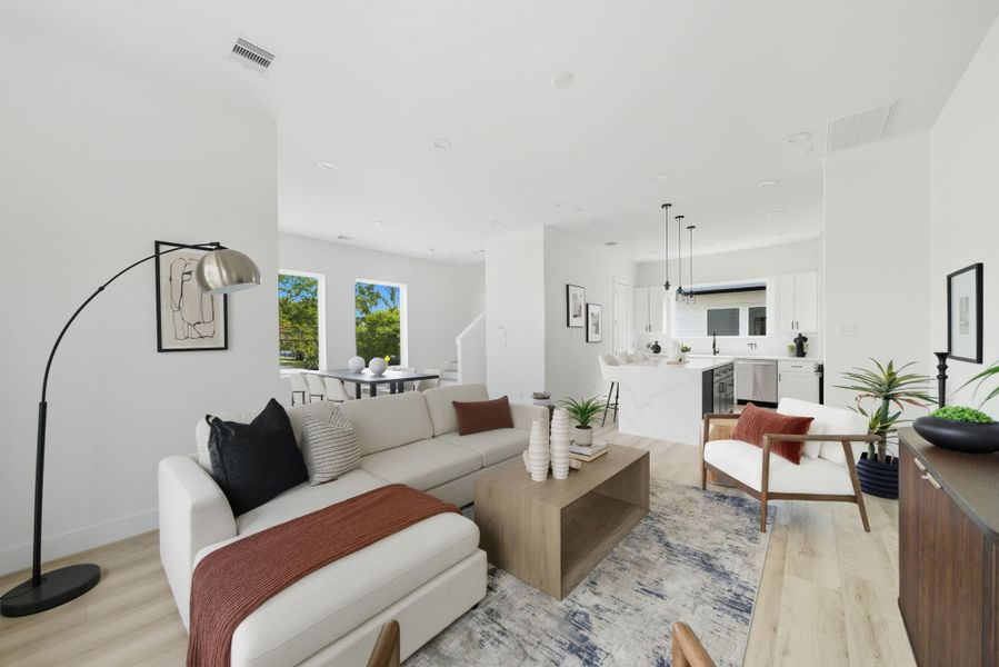 Furnished interior view inside a new home in , Houston (Image 25).