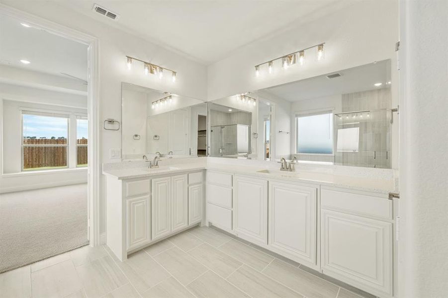 Furnished interior view inside a new home in Wildflower Ranch 60-65, Justin (Image 15). Furnished interior view inside a new home in Wildflower Ranch 60-65, Justin (Image 15).