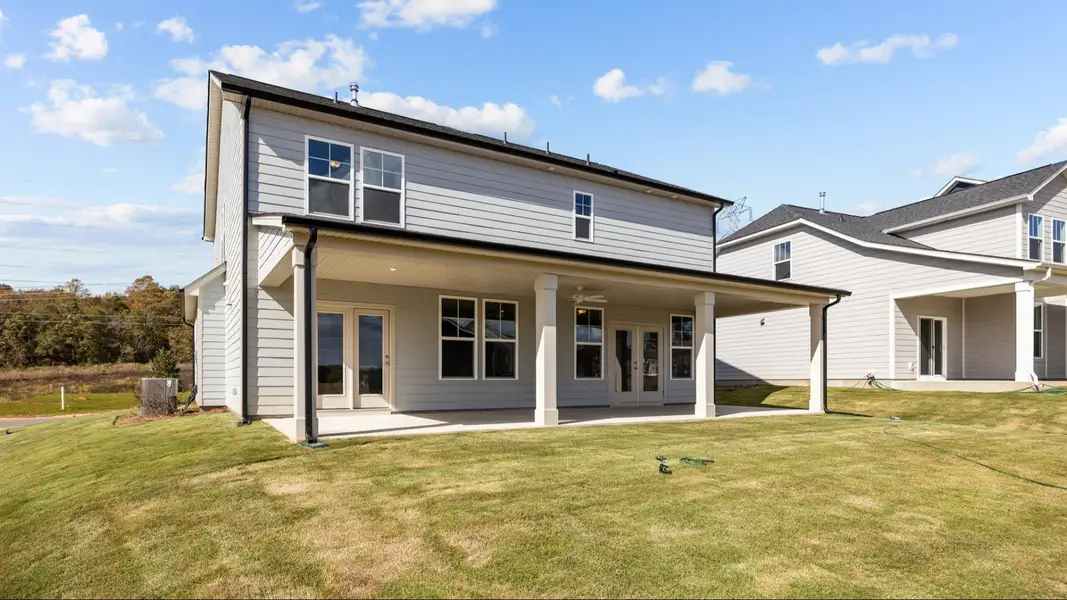The Burton Plan by DRB Homes in McBride Indian Trail - Rear Patio