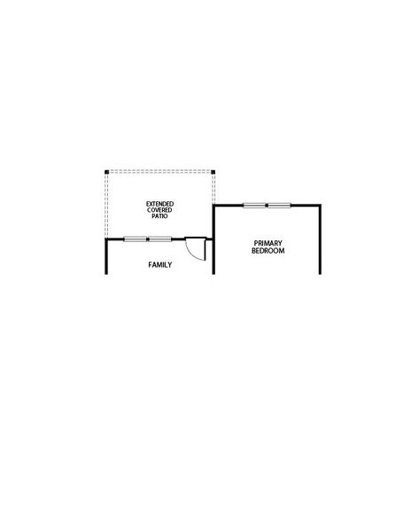 2D floor plan layout for the Elm by Impression Homes in Creekside Ranch, Blue Ridge, TX (Image 4).