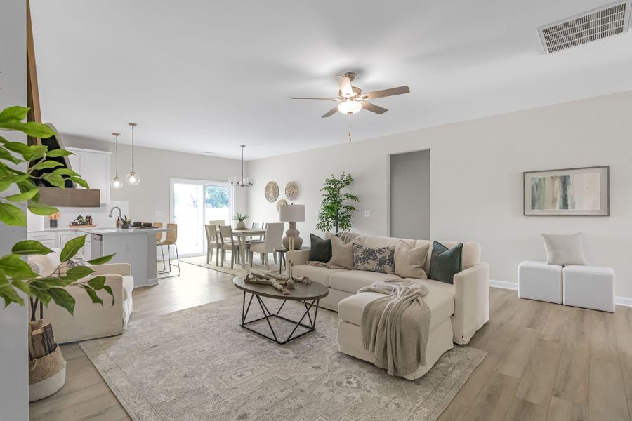 Representative furnished interior of a home built from the Clarion by Caviness & Cates Communities in Maggie Way, Wendell (Image 20).