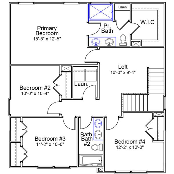 2D floor plan layout of this home in Winston Point, Gilbert, SC (Image 3).