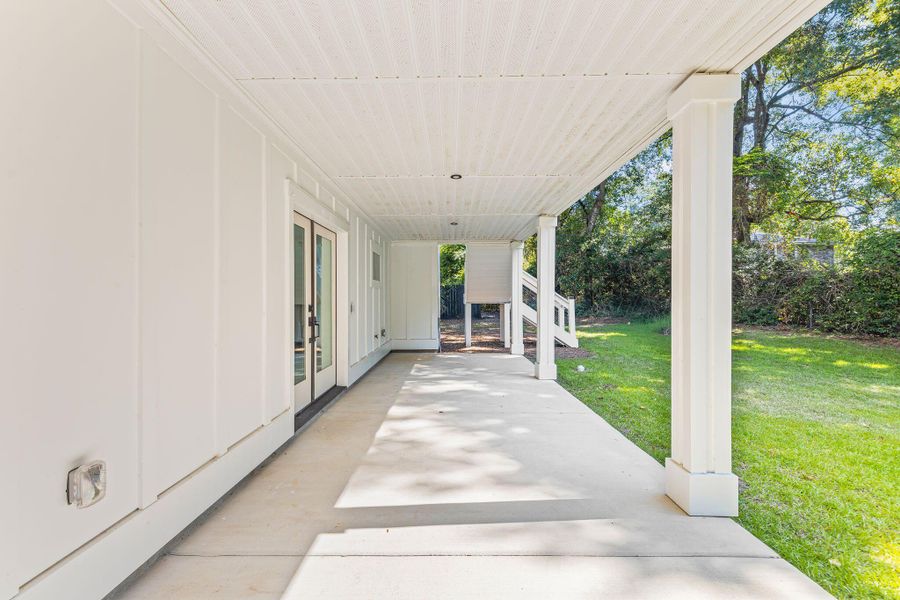 Exterior details and patio area of a home in , Charleston (Image 34). Exterior details and patio area of a home in , Charleston (Image 34).