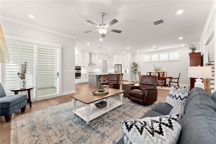 Furnished interior view inside a new home in Promenade at Sawnee Village, Cumming (Image 10).
