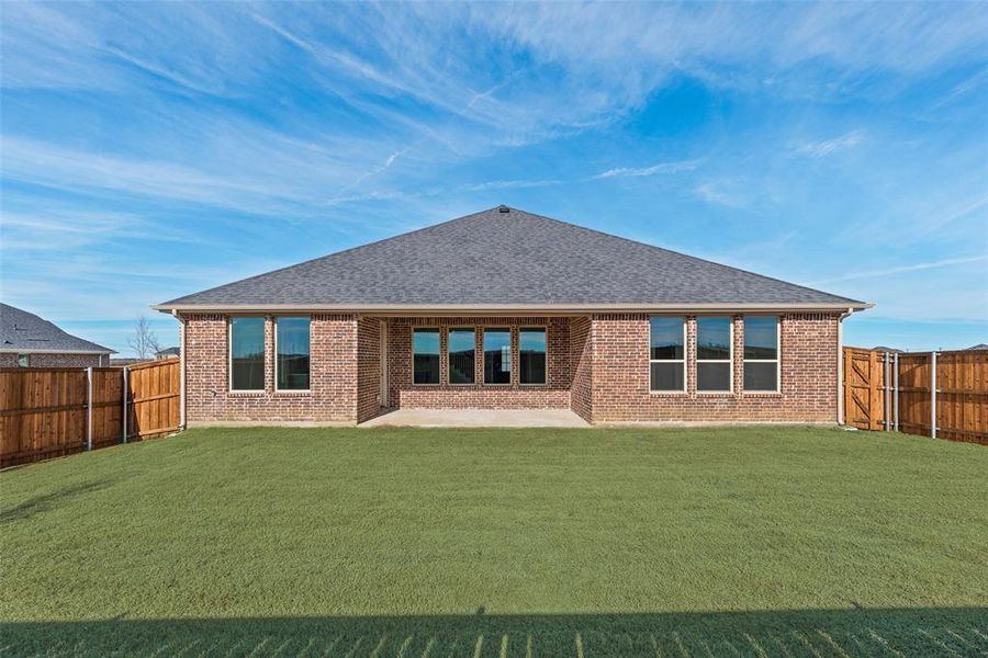 Exterior details and patio area of a home in Arbors at Legacy Hills, Celina (Image 4).