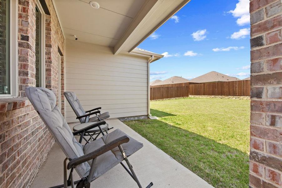 Exterior details and patio area of a home in Eastland, Crandall (Image 3).