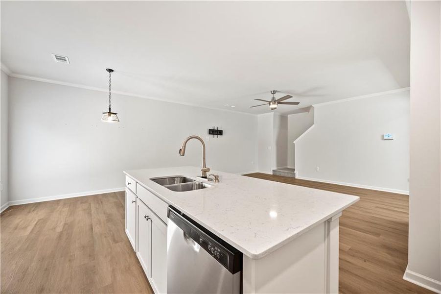 Furnished interior view inside a new home in , Flowery Branch (Image 8).