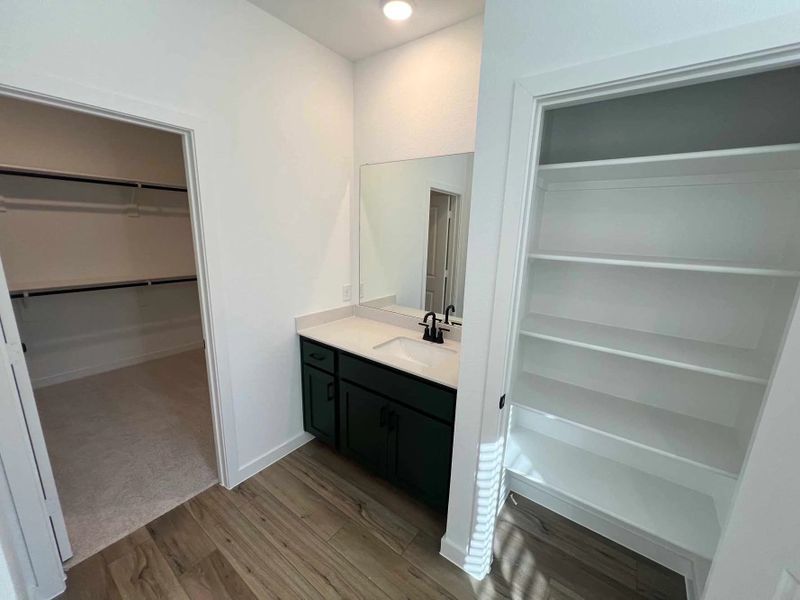 Primary Bathroom Construction Progress featuring the Rosemary Collection