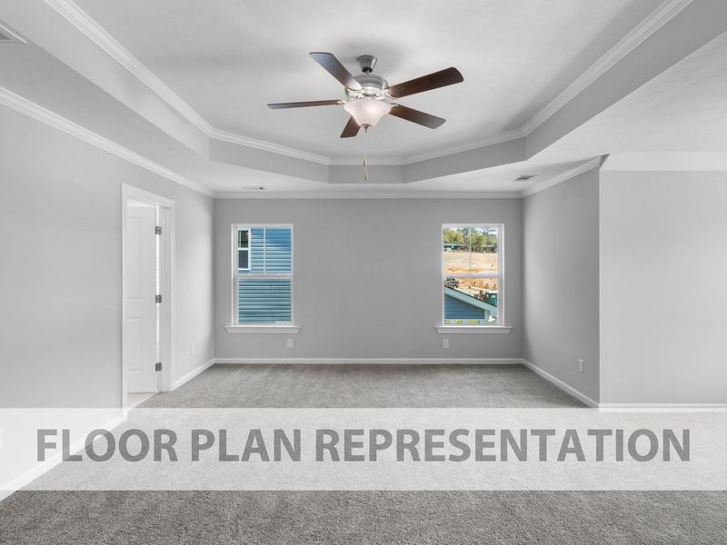 Representative unfurnished interior of a home built from the Kingsland II by Ivey Homes in Forrest Bluff, North Augusta (Image 30).