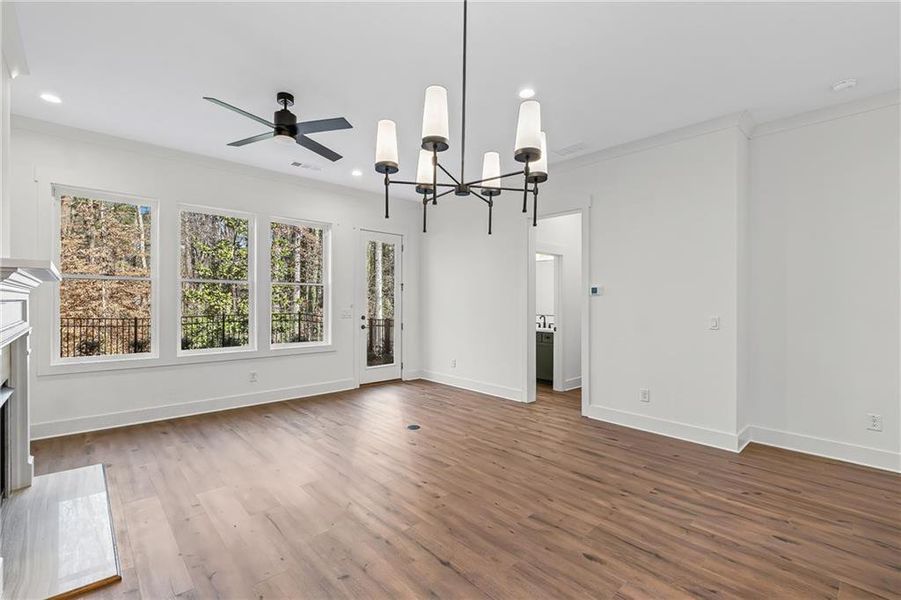 Spacious, unfurnished interior of a new home in Devin's Shire - A Kennesaw Tradition, Kennesaw (Image 16).