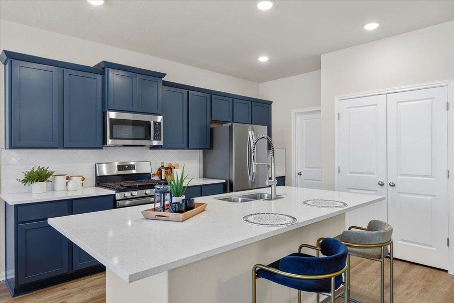 The kitchen was designed for both style and function!