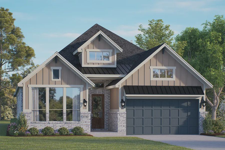Representative exterior photo of a completed home built from the Lynnbrook by Chesmar Homes in Sienna, Missouri City, TX (Image 17). Representative exterior photo of a completed home built from the Lynnbrook by Chesmar Homes in Sienna, Missouri City, TX (Image 17).