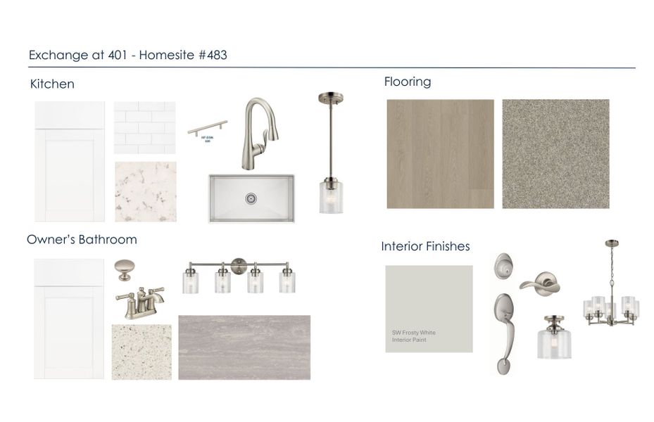 Sample of building materials used in homes in Exchange at 401, Raleigh (Image 21).