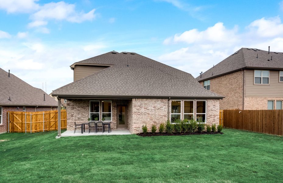 Spacious, fenced-in backyard