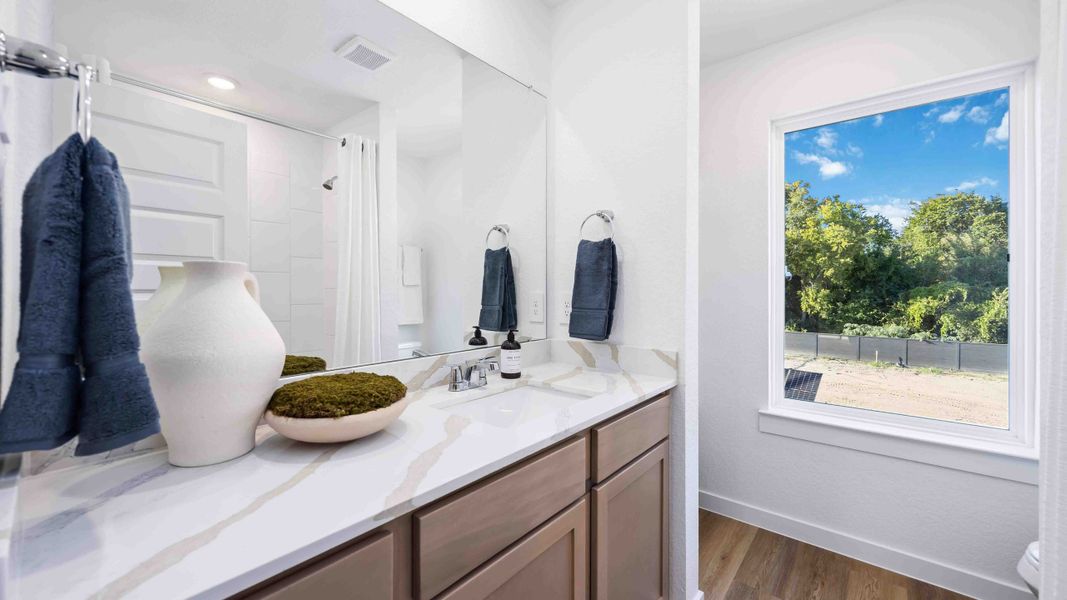 Furnished interior view inside a new home in Wheatley Oaks, Houston (Image 7). Furnished interior view inside a new home in Wheatley Oaks, Houston (Image 7).