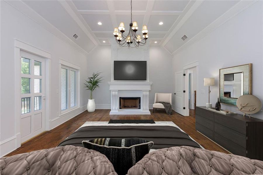 Furnished interior view inside a new home in , Roswell (Image 42).