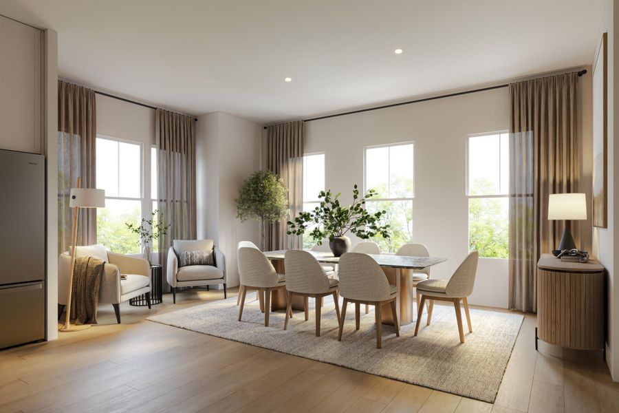 Furnished interior view inside a new home in , Charleston (Image 1).