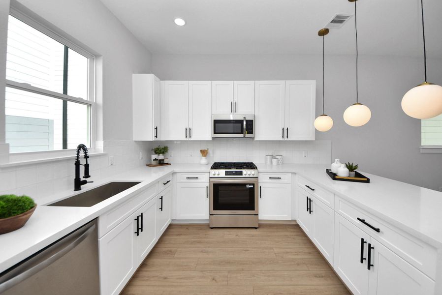 Furnished interior view inside a new home in Skyline Homes at Cavalcade, Houston (Image 32). Furnished interior view inside a new home in Skyline Homes at Cavalcade, Houston (Image 32).