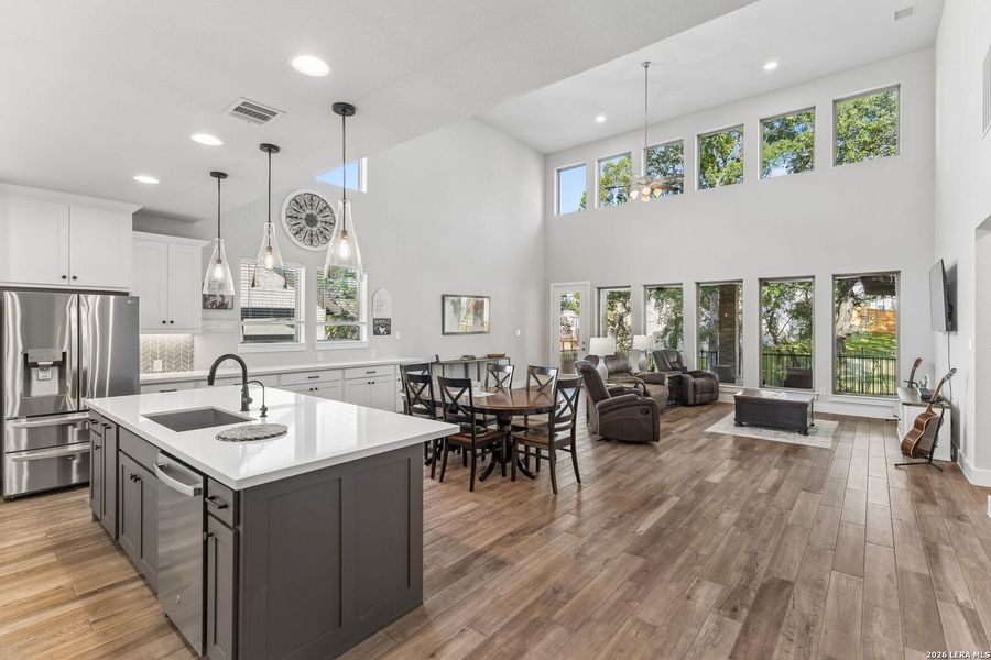 Furnished interior view inside a new home in 6 Creeks, Kyle (Image 9).