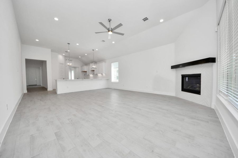 Take another glimpse into the heart of the home with this additional view of the family room—a sprawling space ready to accommodate all your gatherings.