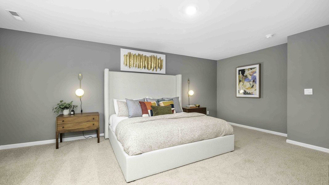 Furnished interior view inside a new home in The Meadows at Kinsley, Jamestown (Image 20). Furnished interior view inside a new home in The Meadows at Kinsley, Jamestown (Image 20).