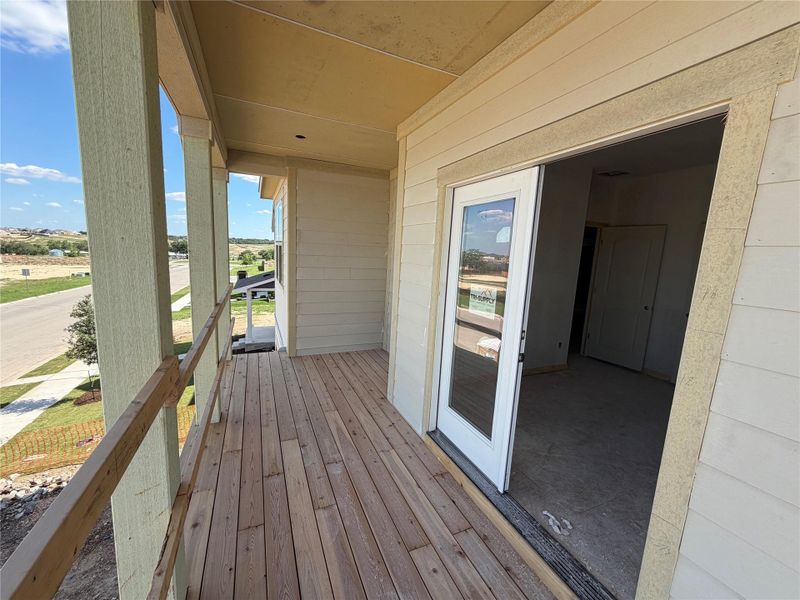 Exterior details and patio area of a home in Lariat, Liberty Hill (Image 2). Exterior details and patio area of a home in Lariat, Liberty Hill (Image 2).