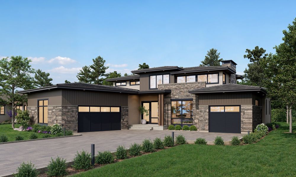 Representative exterior photo of a completed home built from the Residence 1 by Trumark Homes in The Summit at Castle Pines, Castle Pines, CO (Image 24).