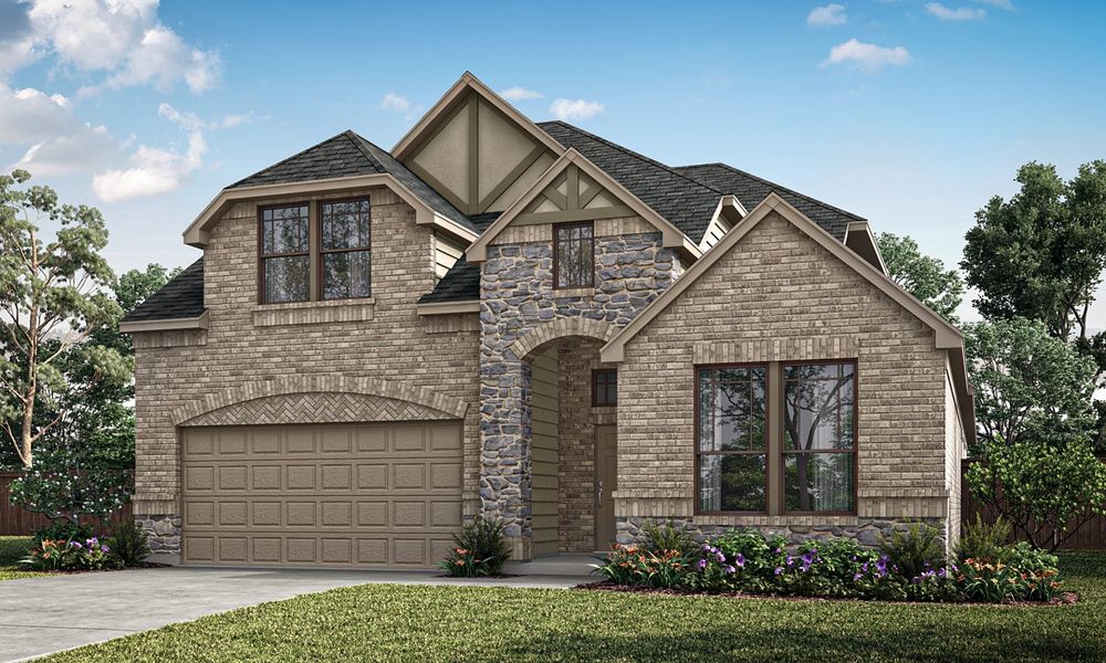 Representative exterior photo of a completed home built from the Grapevine II by Pacesetter Homes in Park Hills, Rockwall, TX (Image 18). Representative exterior photo of a completed home built from the Grapevine II by Pacesetter Homes in Park Hills, Rockwall, TX (Image 18).