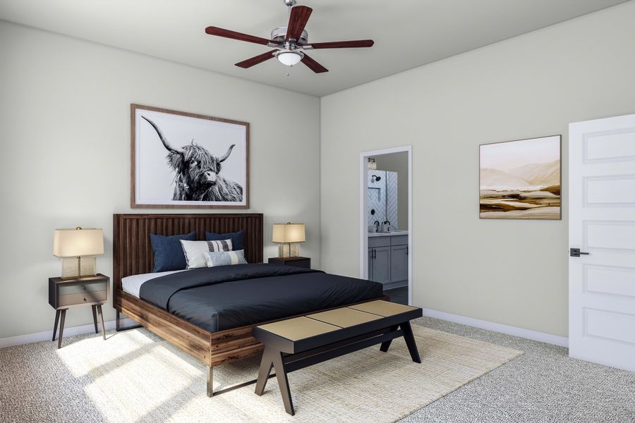 Furnished interior view inside a new home in Lariat, Liberty Hill (Image 15).