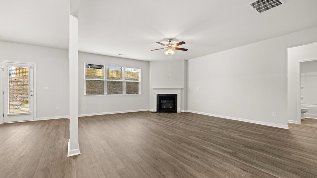 Representative unfurnished interior of a home built from the Halton by D.R. Horton in Highland Hills, Graniteville (Image 14).