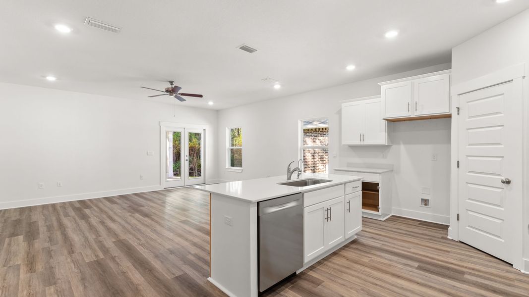 Representative furnished interior of a home built from the Kennedy by D.R. Horton in Holley Grove at Peach Creek, Santa Rosa Beach (Image 6). Representative furnished interior of a home built from the Kennedy by D.R. Horton in Holley Grove at Peach Creek, Santa Rosa Beach (Image 6).